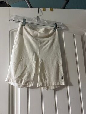 FP Movement by Free People white  High-Waist Bike Shorts